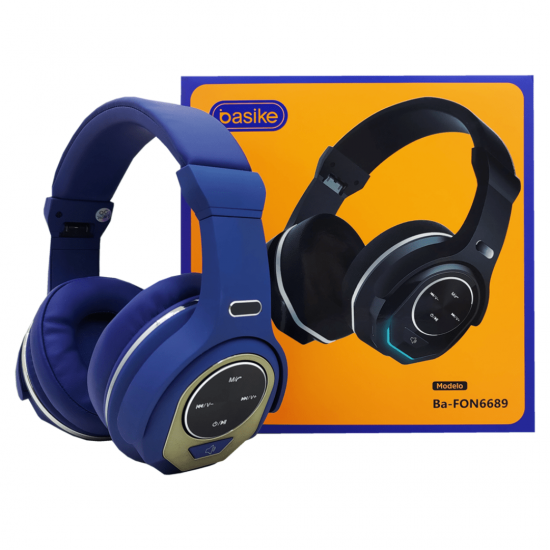 Fone de Ouvido Headphone Ba FON 6689 - Bluetooth 5.3, Redução de Ruído, Rádio FM, Alto Falante