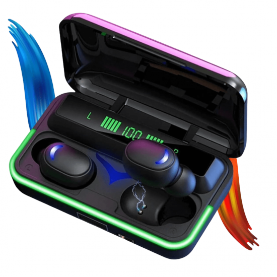 Fone De Ouvido Bluetooth Com Visor de Bateria Wireless e Redução de Ruído - Inova