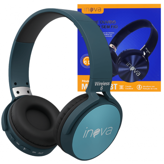 Fone De Ouvido Bluetooth Wireless com Redução de Ruído On-Ear - 950BT - Inova