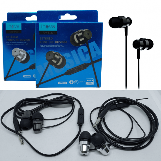 Fone de Ouvido c/Microfone Estéreo Inova FON-8780