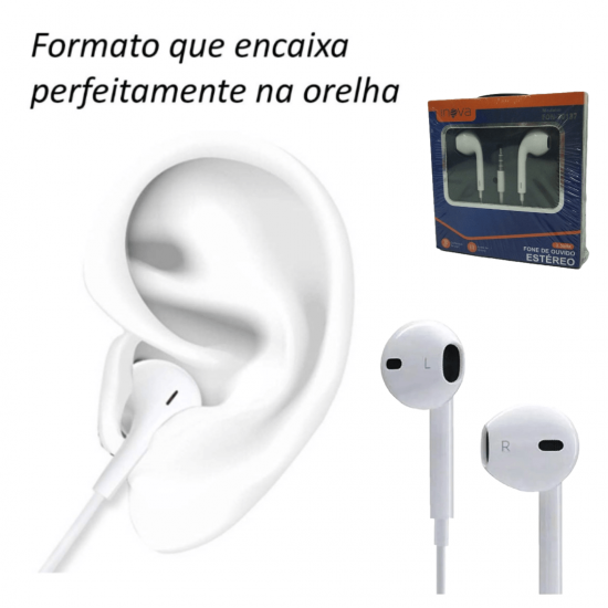 Fone De Ouvido Com Fio e Microfone Fone pro2 com controle de volume - fon-30137