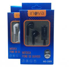 Fone de Ouvido com Fio e Microfone Inova - MD-2069
