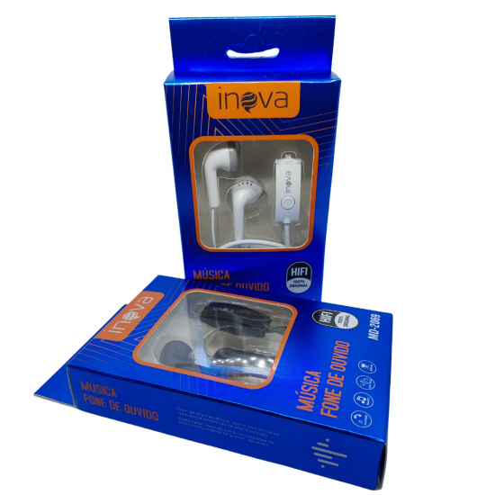 Fone de Ouvido com Fio e Microfone Inova - MD-2069