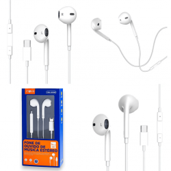 Fone De Ouvido com Microfone Estéreo Conexão Type-C INOVA - FON-30082