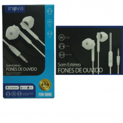 Fone de ouvido com microfone INOVA Colorido Intra-Auricular Estereo P2 - fon-9898