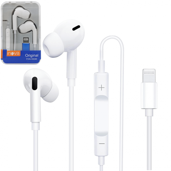 Fone de Ouvido Espuma Com Fio iPhone Inova - fon30040