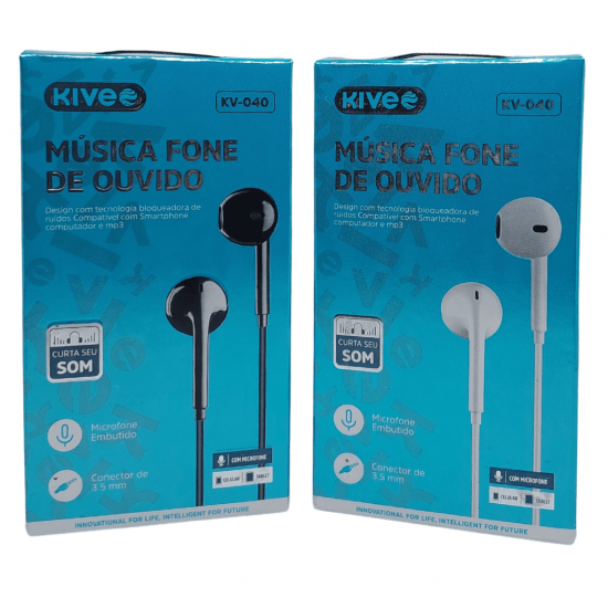 Fone de Ouvido Estereo c/ Microfone Kivee KV-040