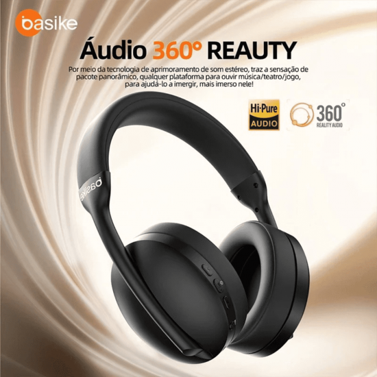 Fone de Ouvido Headphone Ba FON 169 - Bluetooth, Redução de Ruído