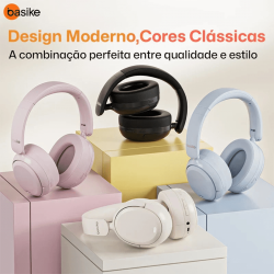 Fone de Ouvido Headphone Ba FON 196 - Bluetooth 5.4, Hi-Fi, Redução de Ruído
