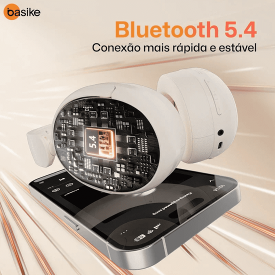 Fone de Ouvido Headphone Ba FON 196 - Bluetooth 5.4, Hi-Fi, Redução de Ruído