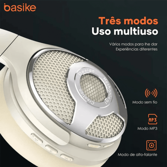 Fone de Ouvido Headphone Ba FON 6695 - Bluetooth, Redução de Ruído