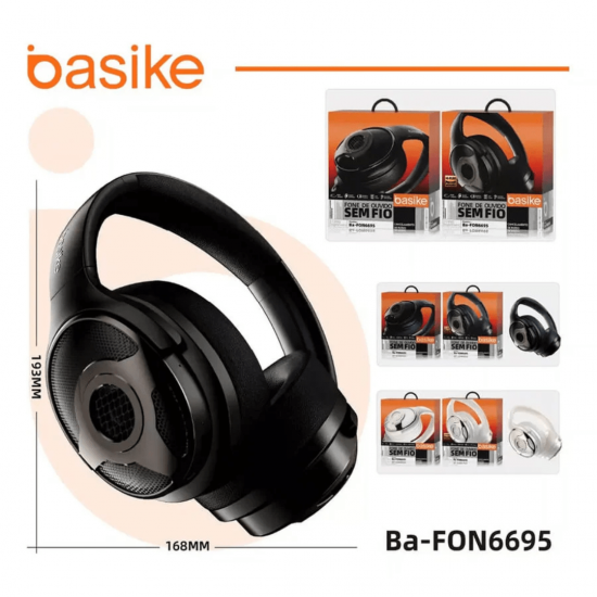 Fone de Ouvido Headphone Ba FON 6695 - Bluetooth, Redução de Ruído