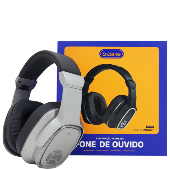 Fone de Ouvido Headphone Gamer Ba FON 6667 - Bluetooth 5.3, Redução de Ruído, Rádio FM, Alto Falante