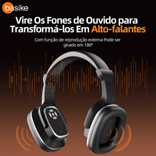 Fone de Ouvido Headphone Gamer Ba FON 6667 - Bluetooth 5.3, Redução de Ruído, Rádio FM, Alto Falante