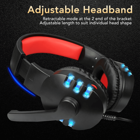 Fone de Ouvido Headset Gamer PC Celular MAX-G012 Led 7 Cores