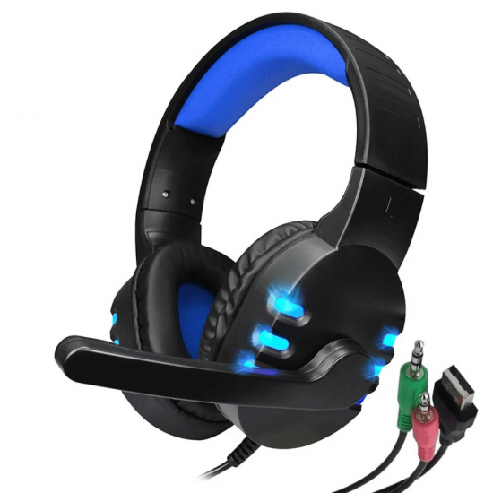 Fone de Ouvido Headset Gamer PC Celular MAX-G012 Led 7 Cores