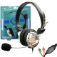 Fone de Ouvido Inova Headsets Cromado Stereo Microfone Embutido Alças Flexíveis FON-8679