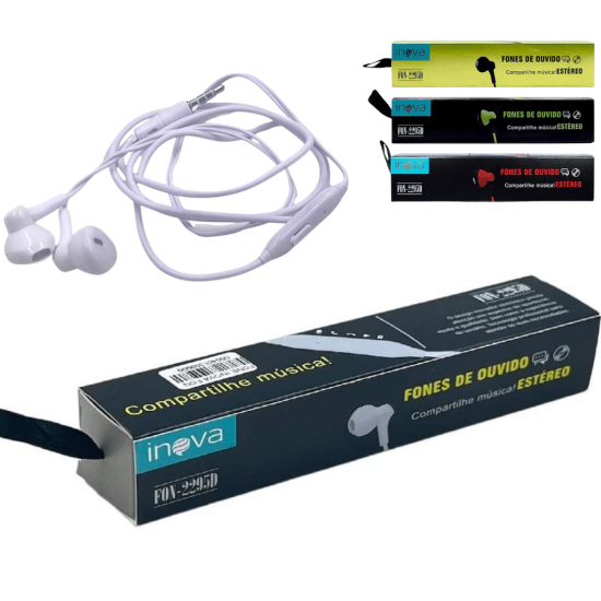 Fone de Ouvido Intra-Auricular com Microfone Inova - FON-2295D