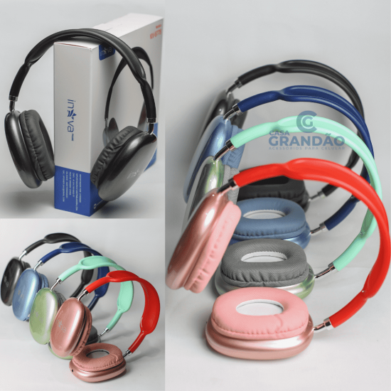 Fone de Ouvido Sem Fio Bluetooth Wireless Original Max Over Ear - inova kv-8778
