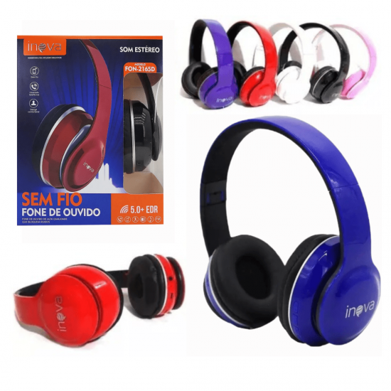 Fone de Ouvido Sem Fio Inova FON-2165D - Conforto e Estilo