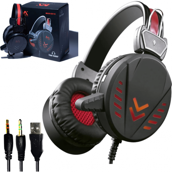 Fone Headset Gamer Led Rgb Usb com Microfone - Max-G010