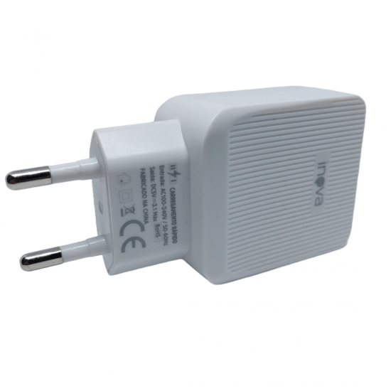 Fonte Carregador Rápido 3.1A 2 USB Inova