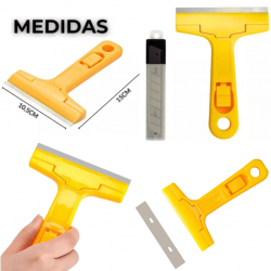 Raspador de Vidro de Box Adesivo Banheiro Tintas Azulejo Lamina Estilete - GB59194