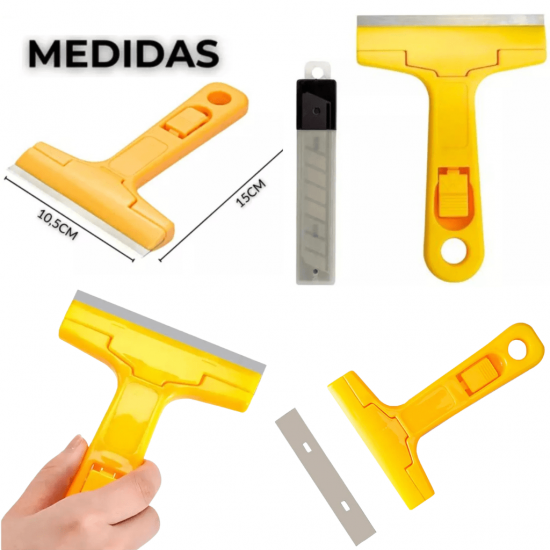 Raspador de Vidro de Box Adesivo Banheiro Tintas Azulejo Lamina Estilete - GB59194