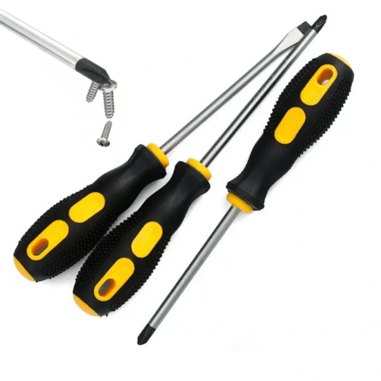 Jogo Chave De Fenda/Philips com 6 peças De Aço Profissional Com Imã na Ponta