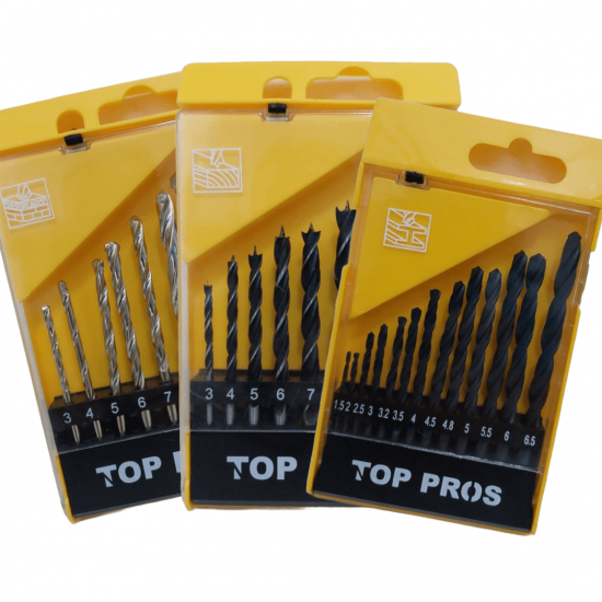 Jogo de Broca Para Parede, Madeira e Metal 8 e 13 Peças