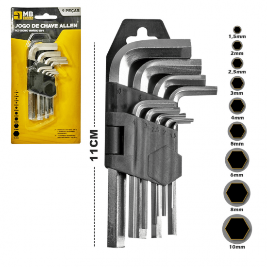JOGO DE CHAVE ALLEN PEQUENO