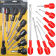 Jogo De Chave De Fenda / Phillips Com 8 Peças Aço MB TOOLS Bom Encaixe Diversas Medidas Home Profissional Preto