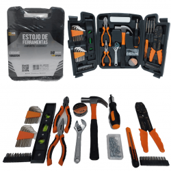 Jogo Ferramentas Completo Maleta Profissional 50 Peças + 150 pregos