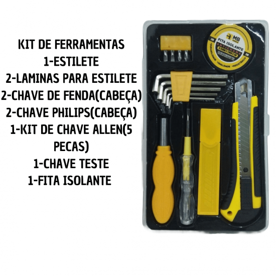 Jogo Kit De Ferramentas 7 Peças Indicado para profissionais para pequenos reparos - GB59045
