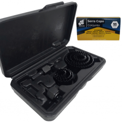 jogo Serra Copo 11 Peças 19mm A 64mm Para Madeira Gesso Pvc - Barcelona