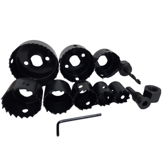 jogo Serra Copo 11 Peças 19mm A 64mm Para Madeira Gesso Pvc - RBM-6300