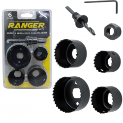 jogo Serra Copo 6 Peças 32mm A 54mm Para Madeira Gesso Pvc - RBM-6100