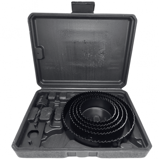 jogo Serra Copo 8 Peças 64mm A 127mm Para Madeira Gesso Pvc - RBM- 6200