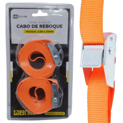 Kit 2 Cinta Amarração de Carga sem Catraca 2,5 Metros x 25mm - GB54496