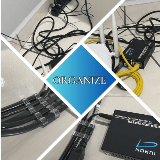 Kit 20 Clips Organizador Fixador Adesivo De Cabo Fios Parede Organizadores Passa Fio Sem Furos