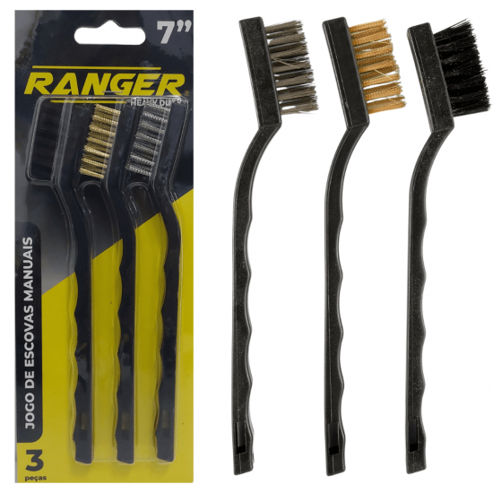 Kit 3 Escovas Para Limpeza Pesada 7
