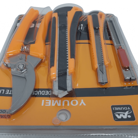 Kit 3 Estilete Profissional C/ Tesoura Corte Galhos Frutas