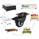 Kit 4 Rodas Rodinhas 360° para Moveis PVC Com Freio Retratil 2,0