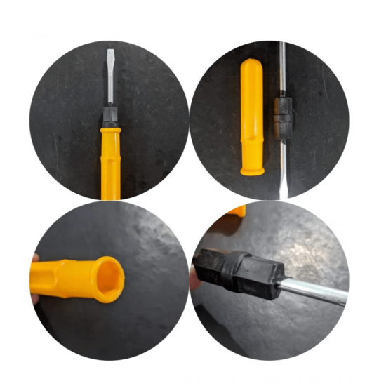 KIT 5 Em 1 Chaves Fenda Chaves Philips Ferramentas Fenda E Philips E Estilete + chave teste