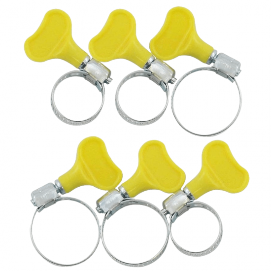 Kit 6 Abraçadeira Borboleta Metal Inox 13x19 Reforçada 3/4