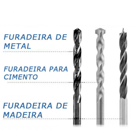 KIT DE BROCAS UNIVERSAL COM 9PCS