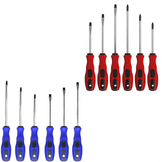 Kit De Chave De Fenda / Phillips Com 6 Peças Barcelona - BAR-321001-3