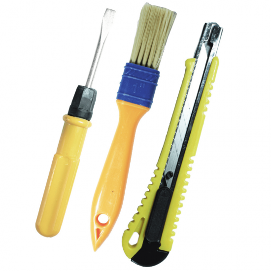 Kit de ferramentas 3 peças , chave fenda pinçel