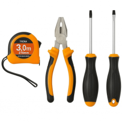 KIT DE FERRAMENTAS INOVA - 2 CHAVES(FENDA E PHILIPS), 1 TRENA, 1 ALICATE - MD-12767