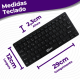 Kit Mini Teclado E Mouse Sem Fio Wireless Slim Flat K6